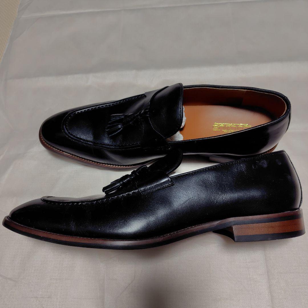 LUCIUS ルシウス　本革 タッセル ローファー 　ブラック　45