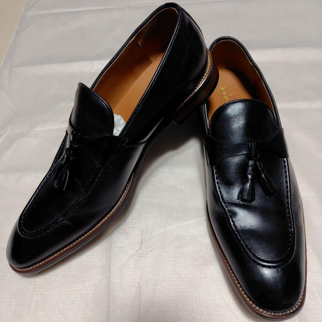 LUCIUS ルシウス　本革 タッセル ローファー 　ブラック　45