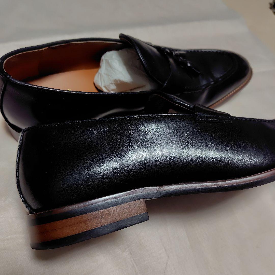 LUCIUS ルシウス　本革 タッセル ローファー 　ブラック　45