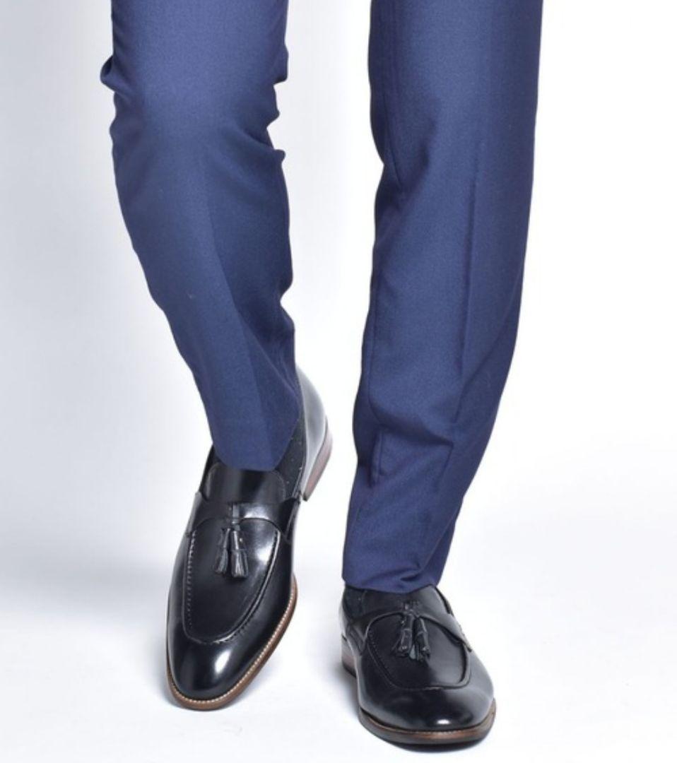 LUCIUS ルシウス　本革 タッセル ローファー 　ブラック　45