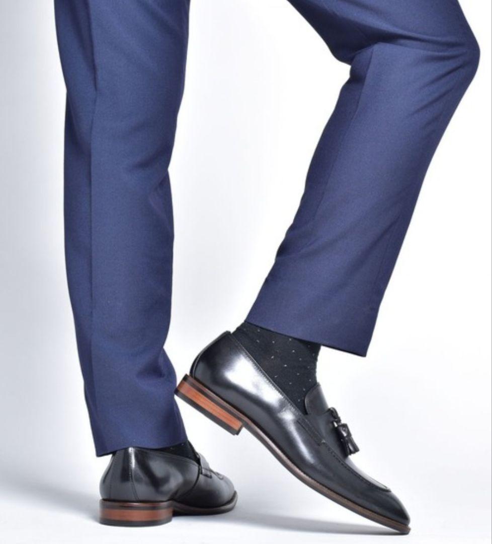 LUCIUS ルシウス　本革 タッセル ローファー 　ブラック　45