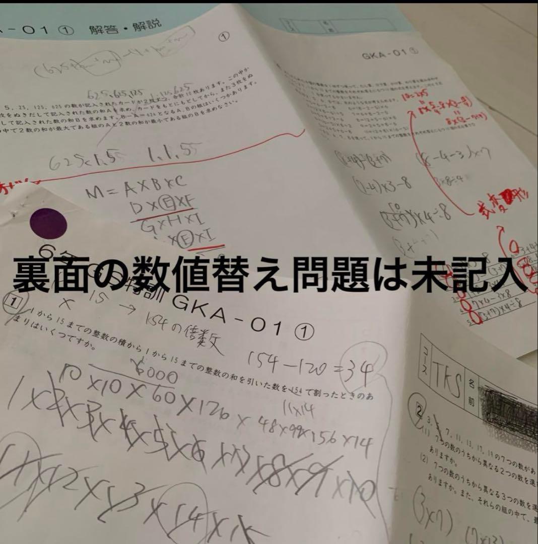 サピックス 6年 GS特訓 全4科目 筑駒開成渋渋コース 22年終了組