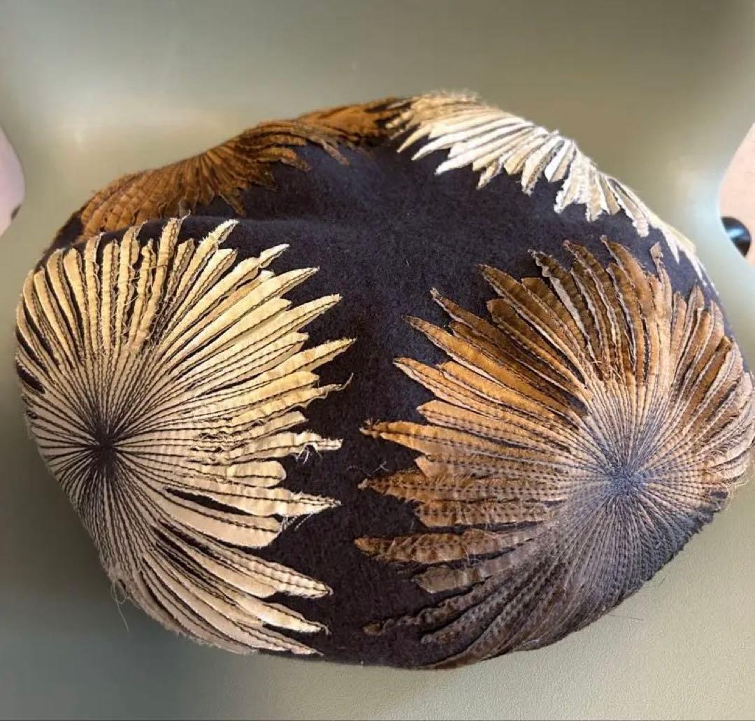 お*ん様 CA4LA バラ色の帽子 キャトルフルールベレー　花　刺繍