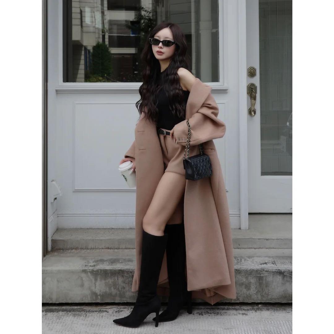 新品タグ付 ダーリッチ メルトンミドルショートパンツ キャメル M