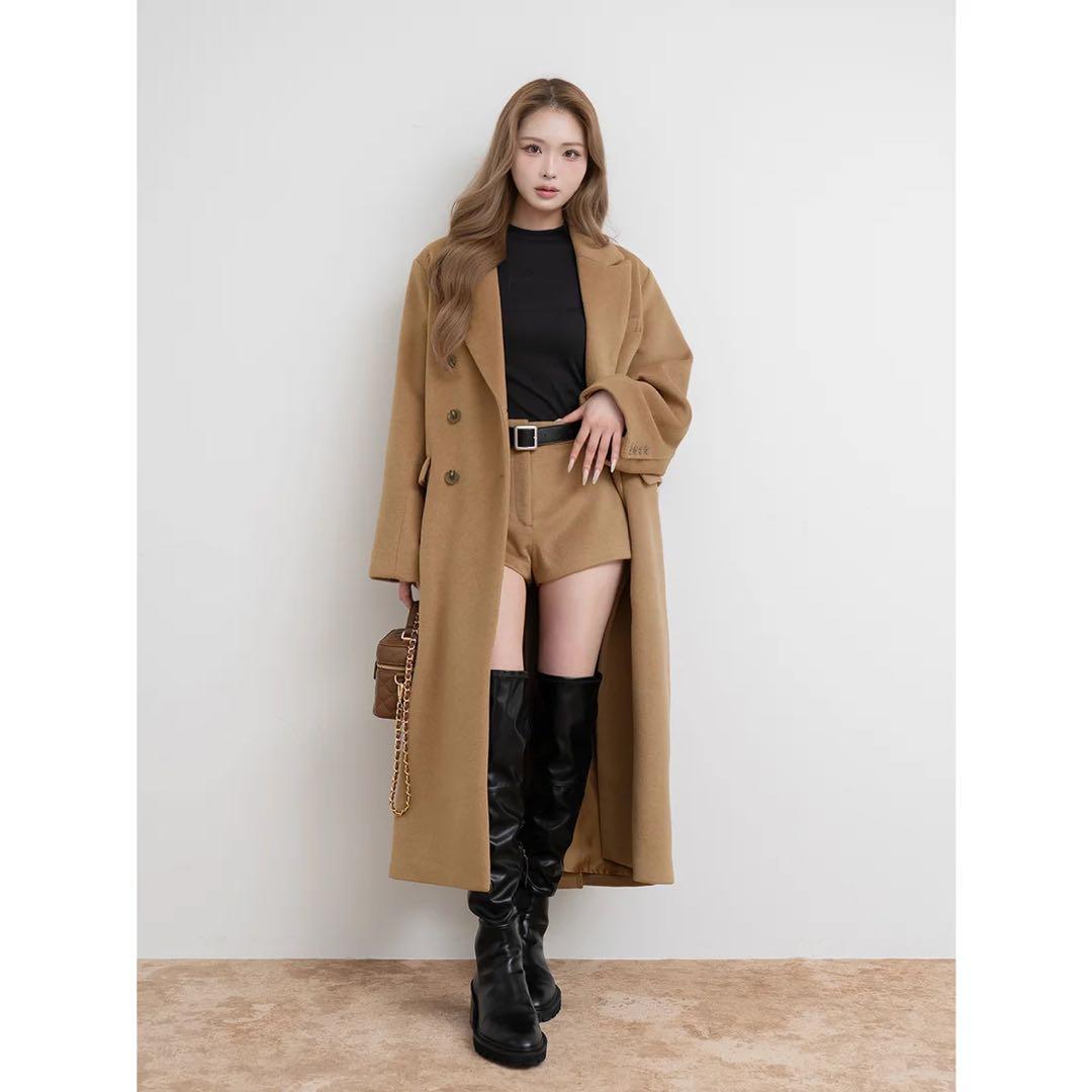 新品タグ付 ダーリッチ メルトンミドルショートパンツ キャメル M