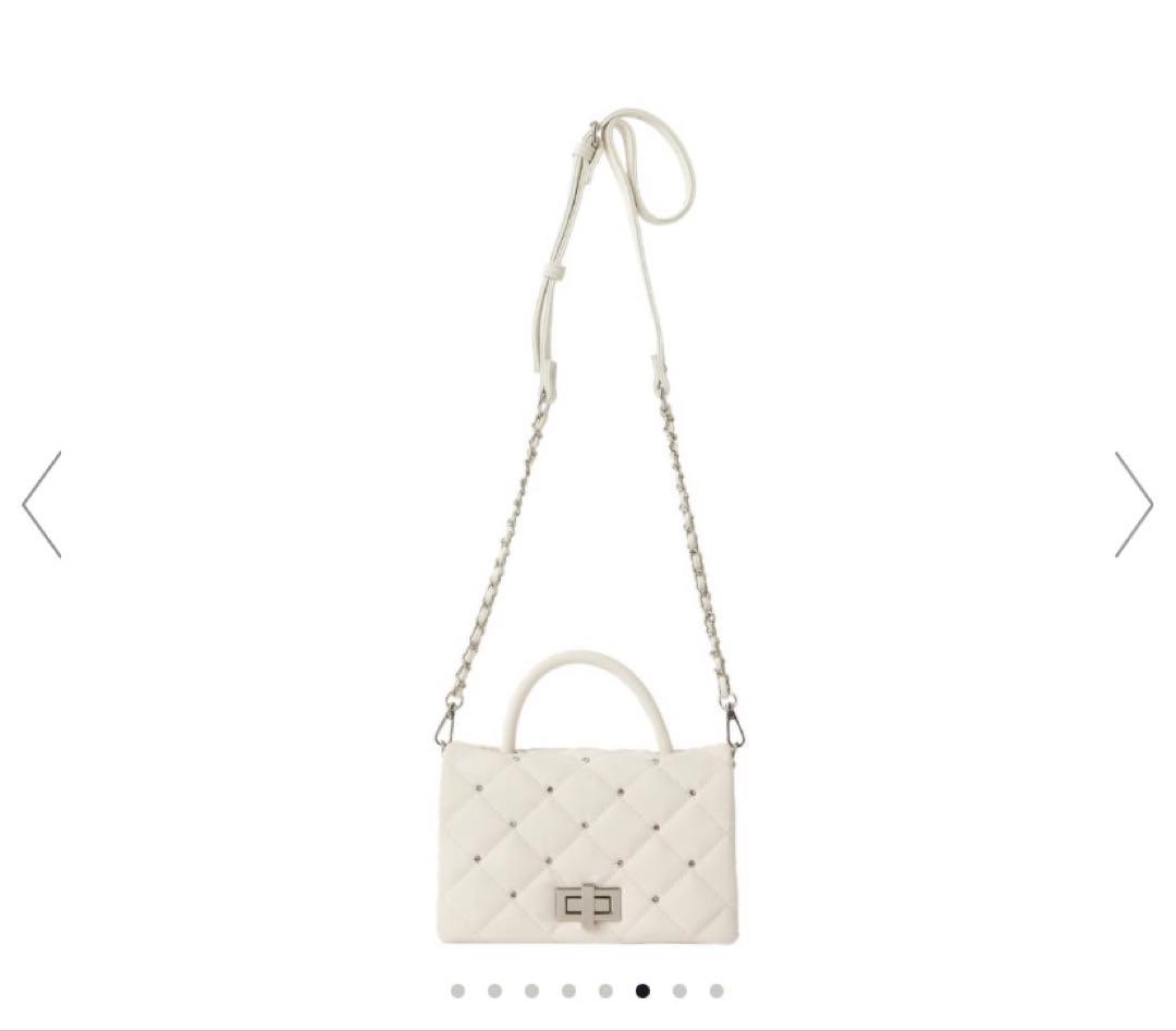 DIANA お呼ばれ パーティー ミニバッグ ショルダーバッグ アイボリー