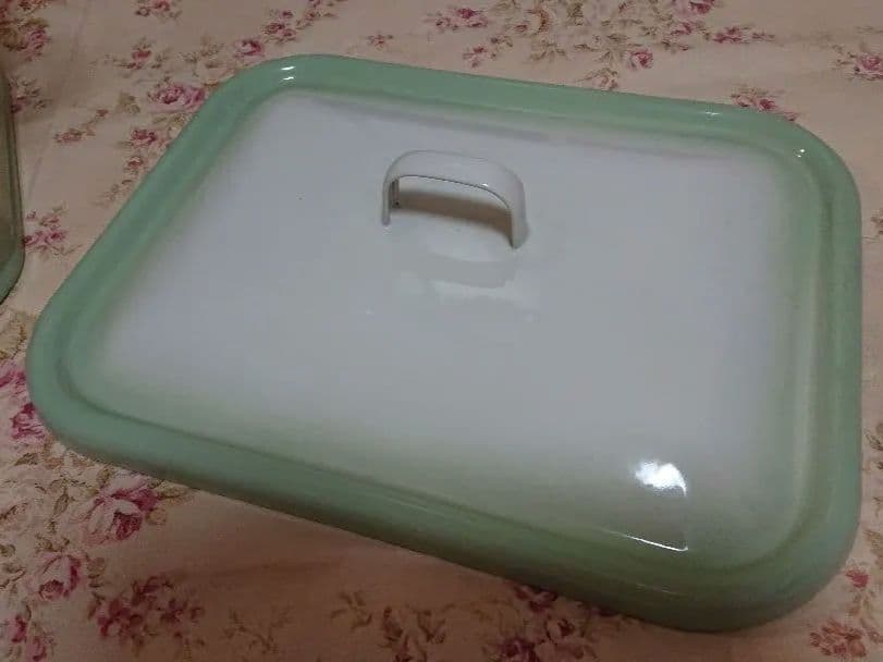 イマン　イマンガーデン　ストッカー　Imane 花柄　　グリーン　ホーロー