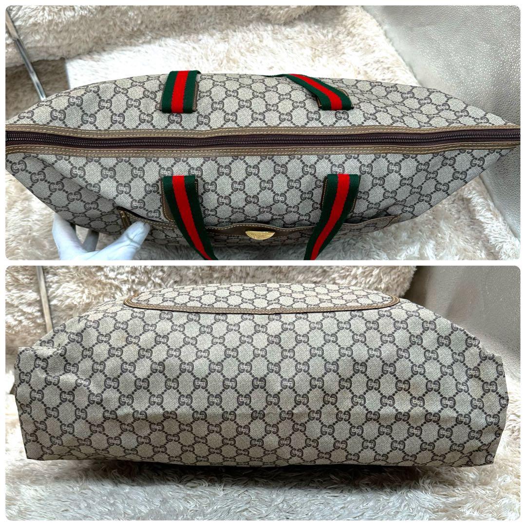 【美品】 GUCCI GGパターン トートバッグ ベージュ シェリー スプリーム