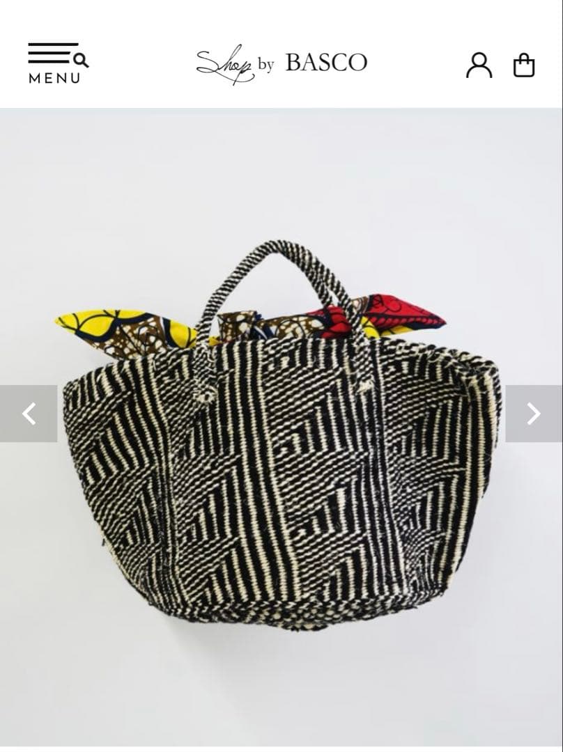 BASCO かごバッグ スカーフ付き