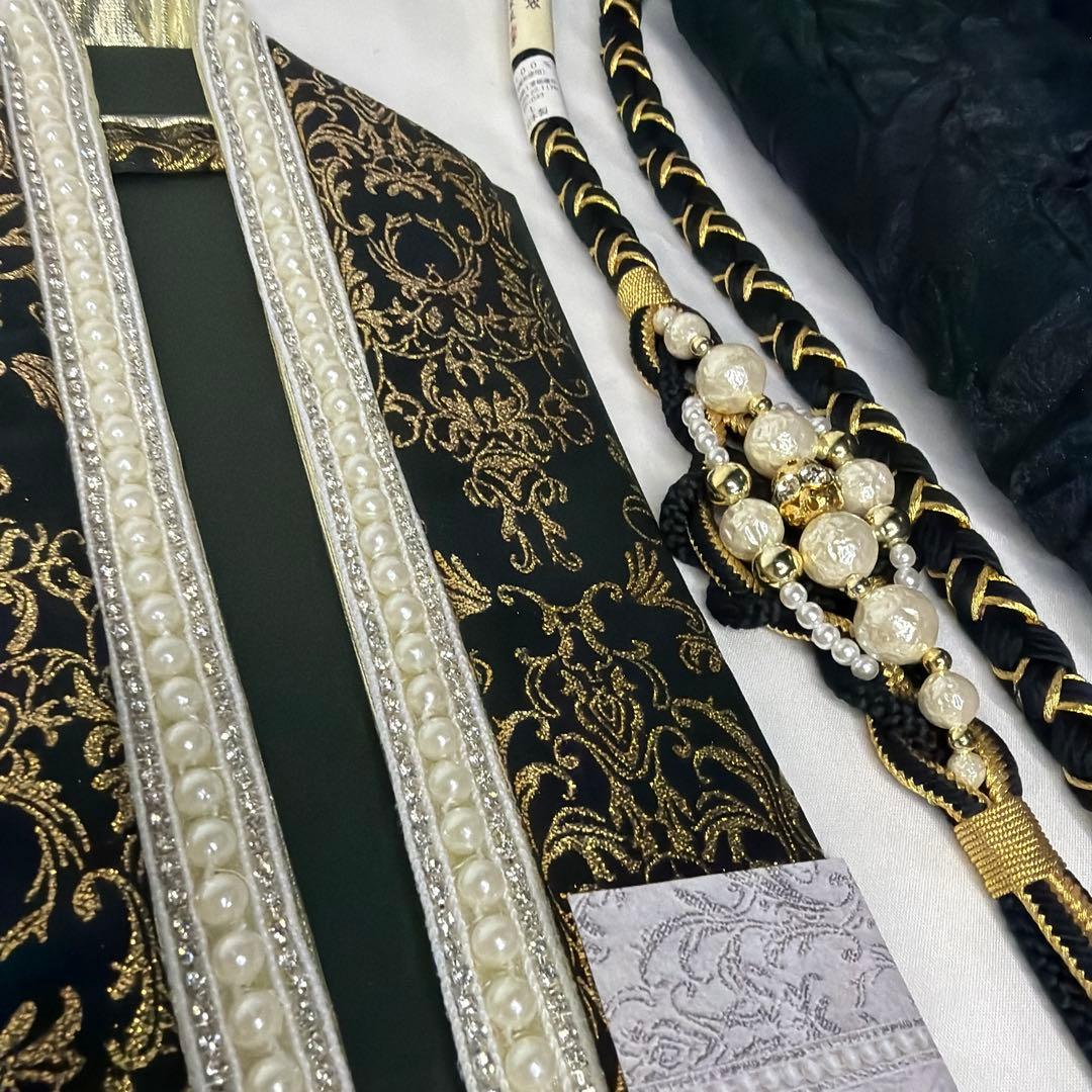 新品　2026年新作モデル　帯締め　帯揚げ　半襟　重ね襟　セット　黒