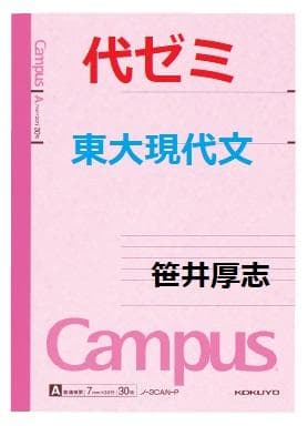 【代ゼミ】『東大現代文　笹井厚志先生　第1講授業ノート』　　+α