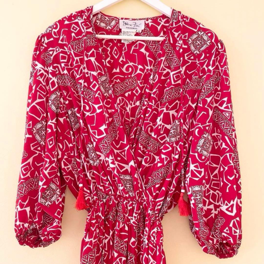 Dianefrais ダイアンプレイス ワンピース タッセル レッド 美品