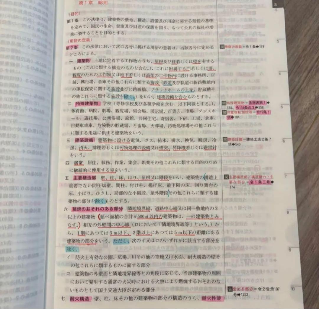 【線引き済み】2026年度 一級建築士 日建学院　法令集