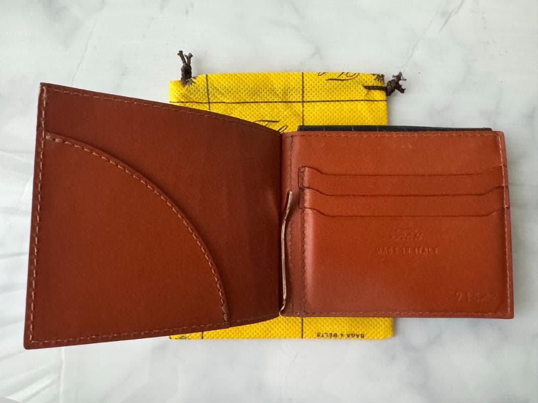 Felisi　915/2/SA　マネークリップ　クロコ型押しレザー　ブラック/黒