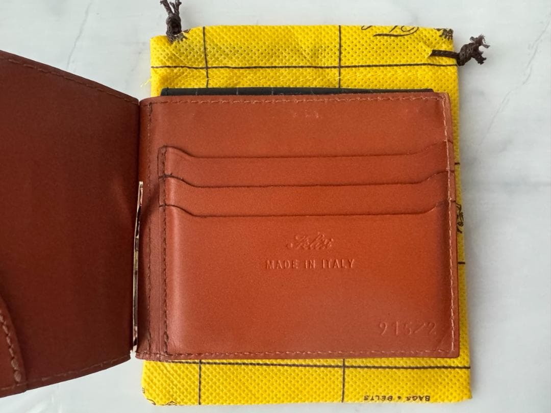 Felisi　915/2/SA　マネークリップ　クロコ型押しレザー　ブラック/黒