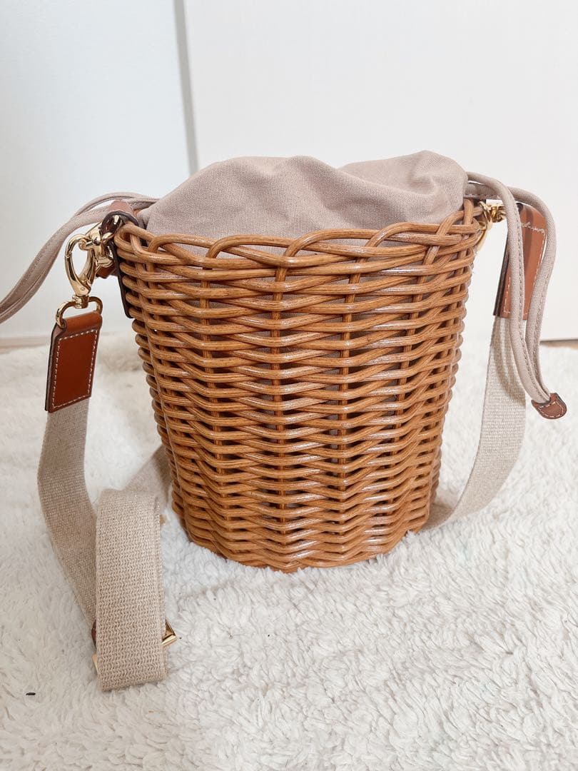 ATAO アタオ　かごバッグ　ファー付き