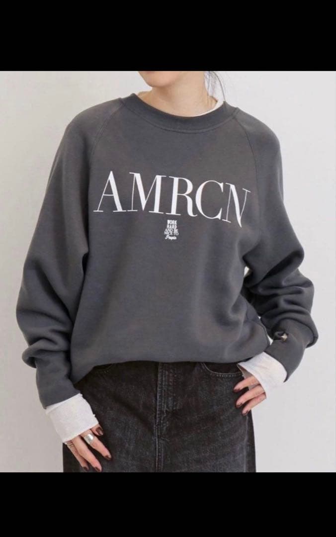 AMERICANA/アメリカーナ】 CREW NECK SWEAT