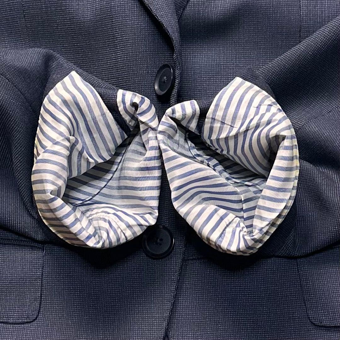 現行 極美品 トゥモローランド ドラゴ生地 セットアップ 総裏 ネイビー 44