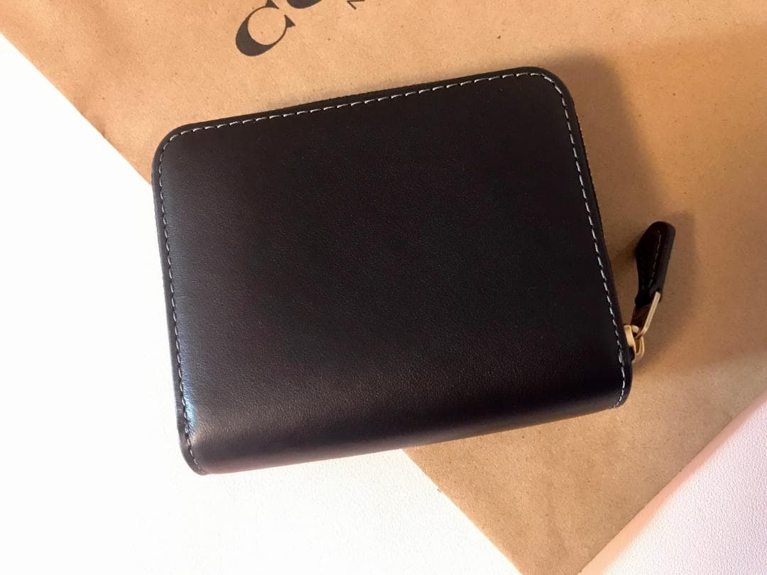 おさかなさぶろう 新品 coach ビルフォールド ウォレット ブラック