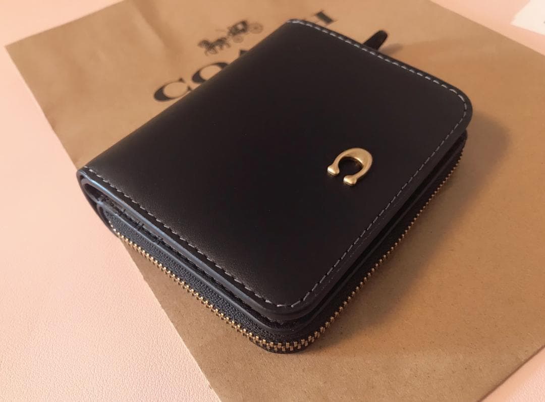 おさかなさぶろう 新品 coach ビルフォールド ウォレット ブラック
