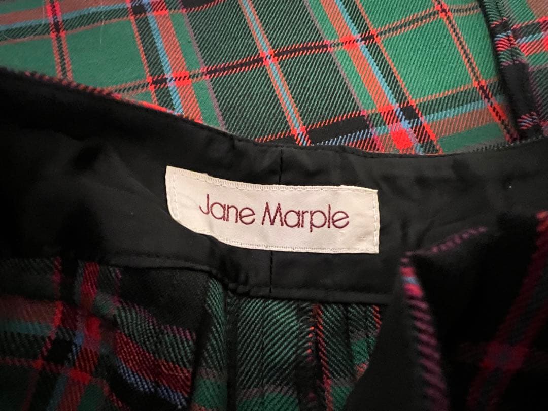 ジェーンマープル　ビスチェ　パンツ　セットアップ　ウール　グリーン　チェック