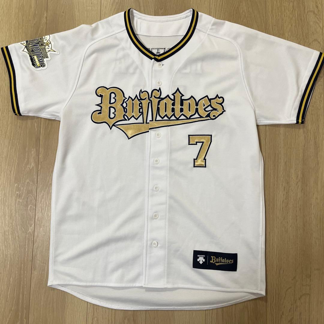 オリックスバファローズ　吉田正尚　刺繍ユニフォーム　開幕チャンピオン