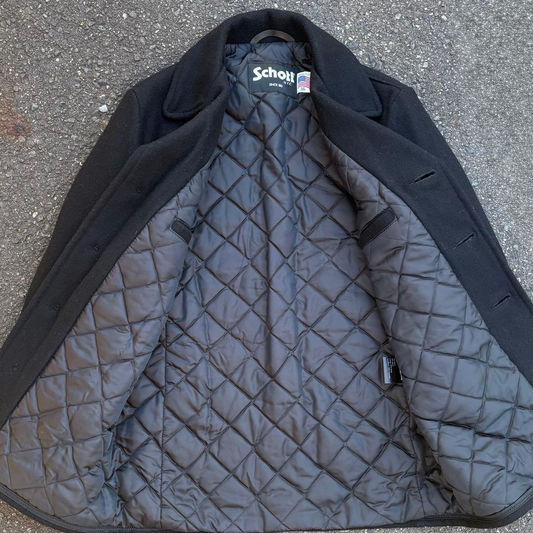 Schott Pコート ネイビー USA製
