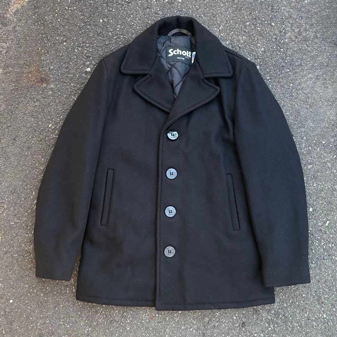 Schott Pコート ネイビー USA製