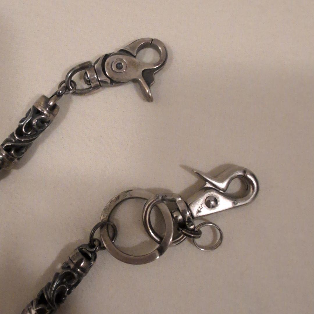 素早い対応させていただきます！ ウォレットチェーン　ロング　シルバ色