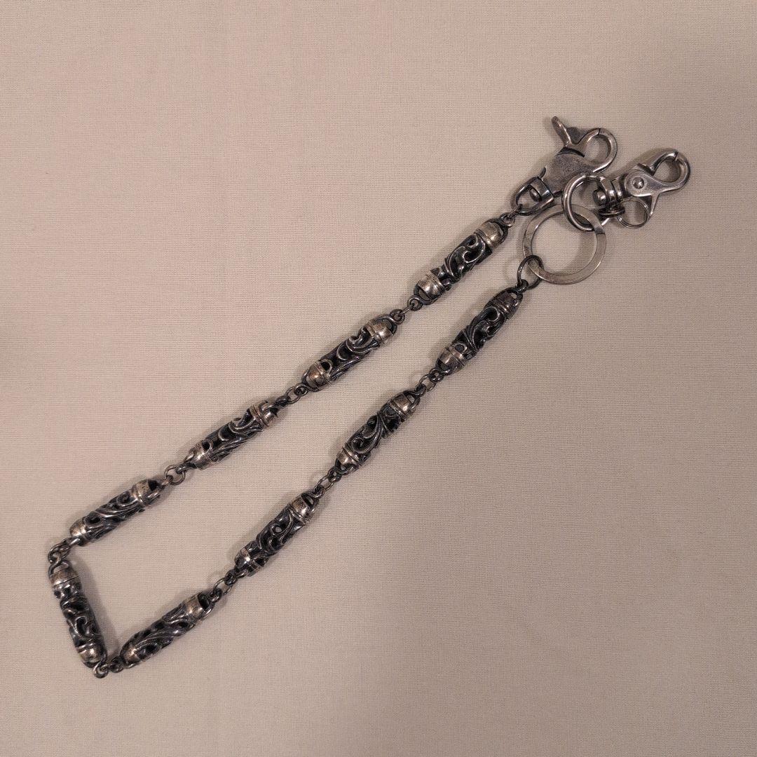 素早い対応させていただきます！ ウォレットチェーン　ロング　シルバ色