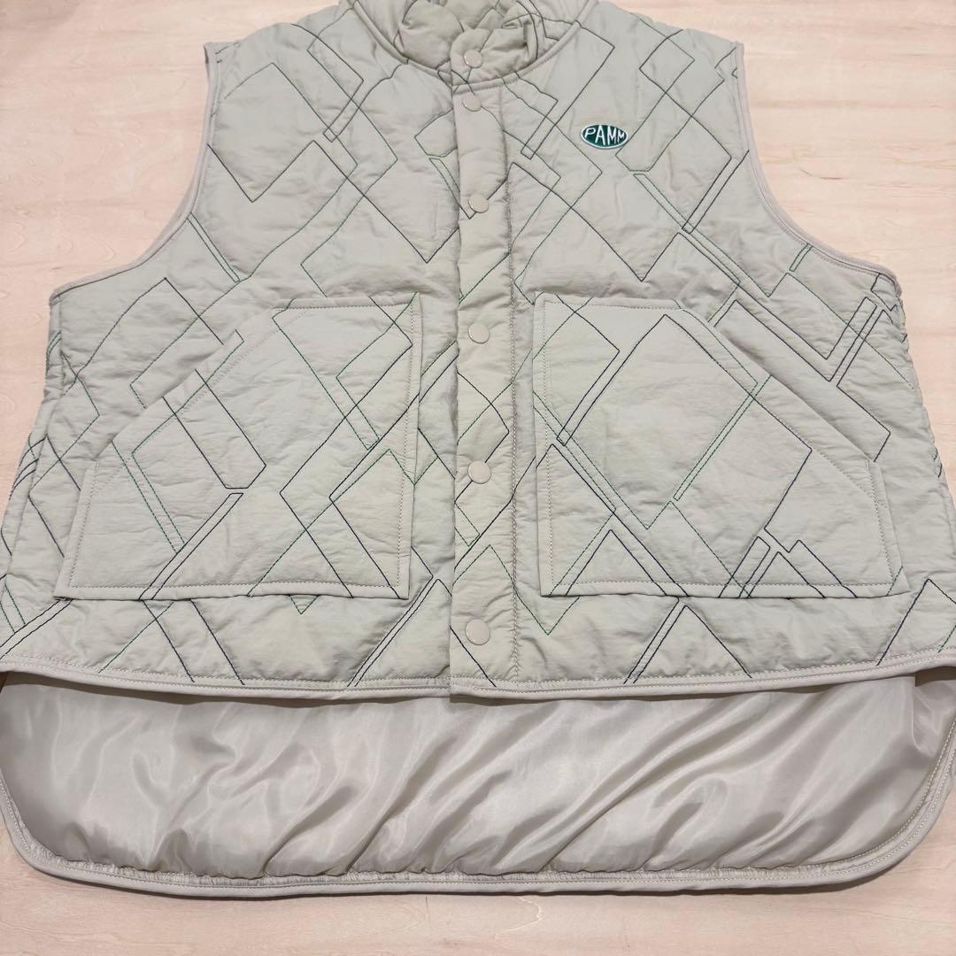 PAMM 時計じかけのアーガイルキルティングベスト アイボリー 2024AW