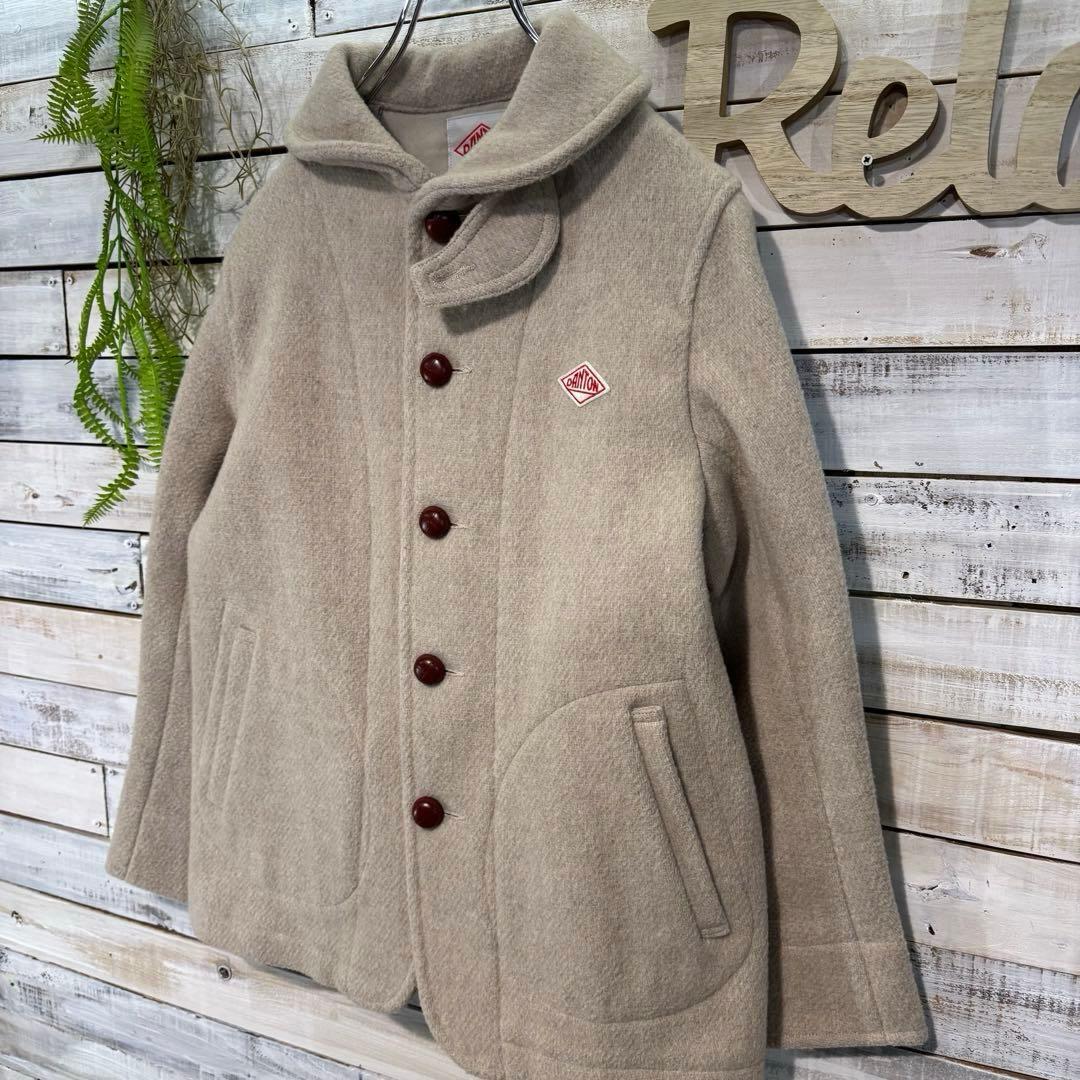 DANTON ダントン ウールモッサコート 36サイズ 丸襟 JD-8243