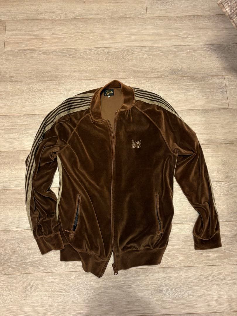 Needles トラックジャケット ブラウン ベロア Lサイズ