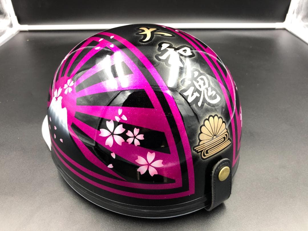 コルク半　カスタム　富士日章　マジック　ブラックピンクラメ　桜　文字あり