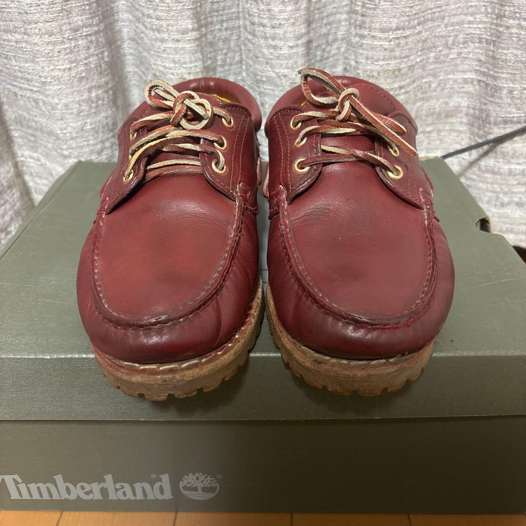 あーる様Timberland バーガンディ モカシン　3eye classic