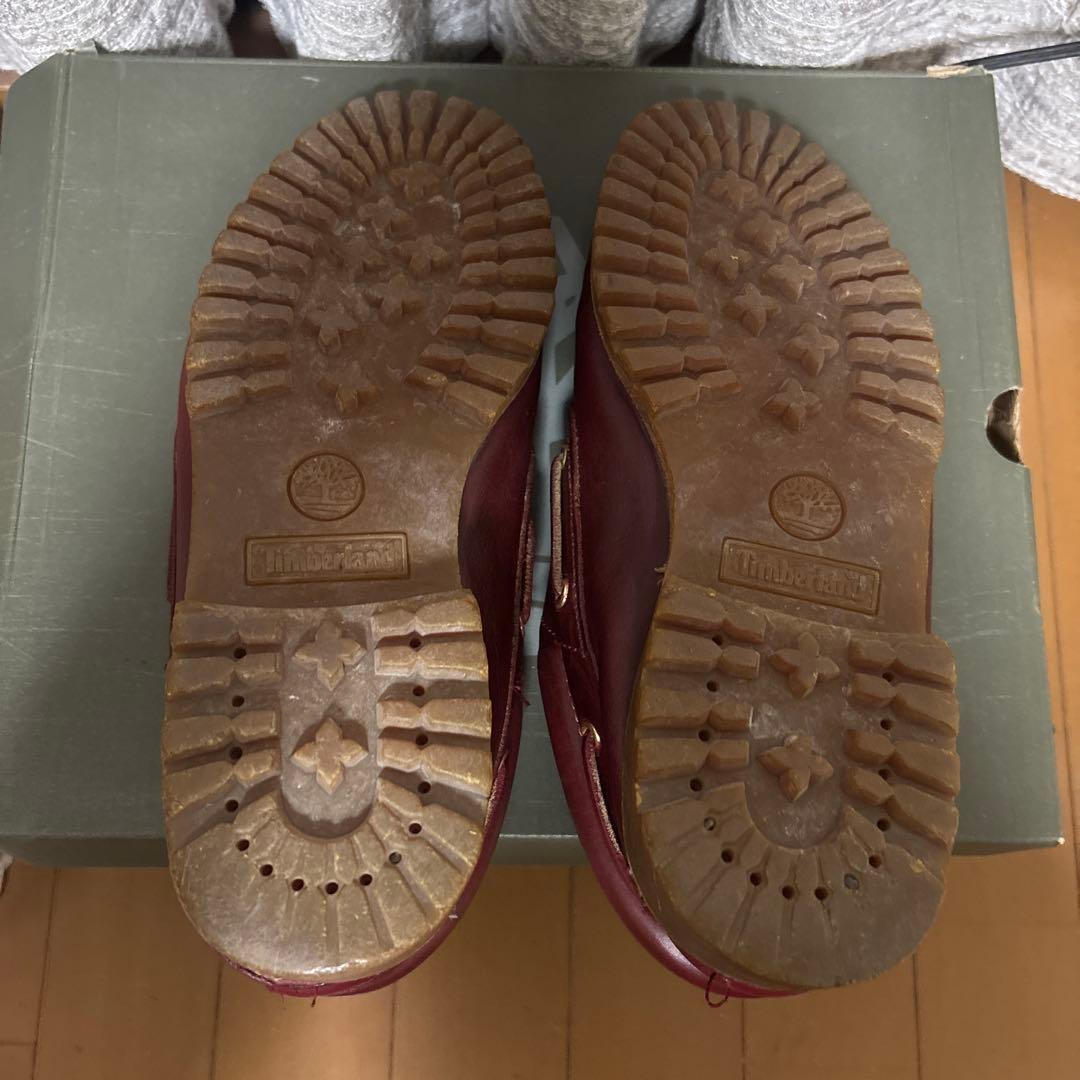 あーる様Timberland バーガンディ モカシン　3eye classic