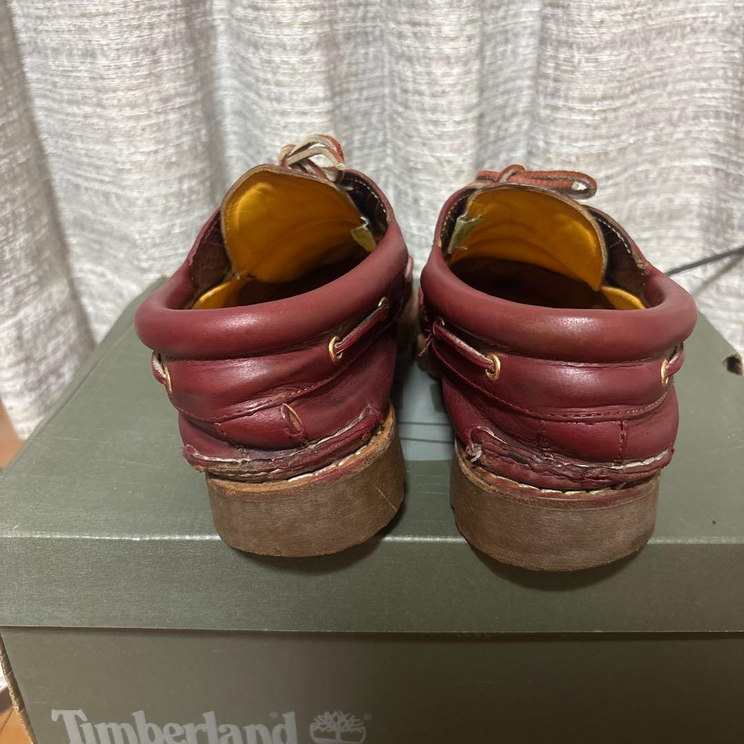 あーる様Timberland バーガンディ モカシン　3eye classic
