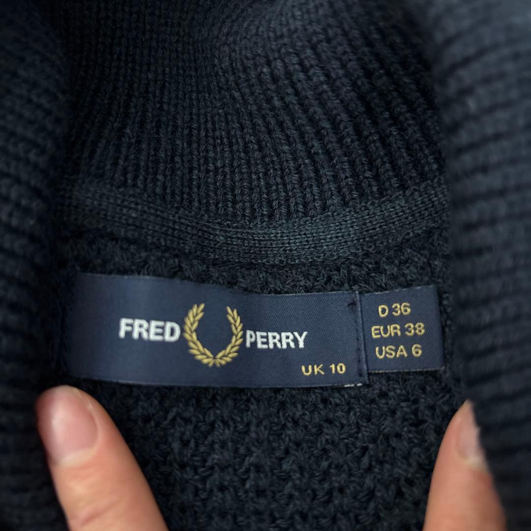 ネイビー ニット ポロシャツ 長袖