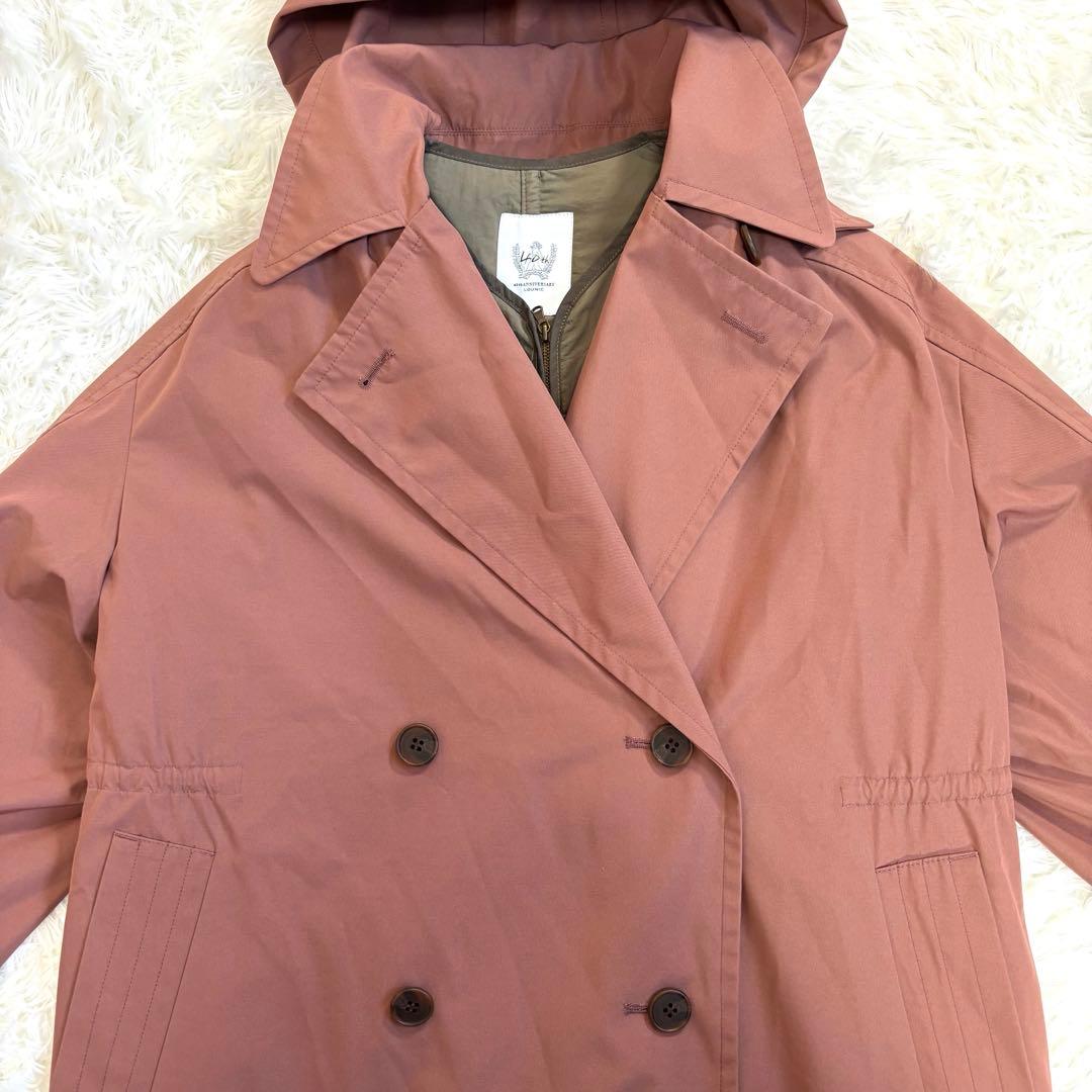 ルーニィ 40th記念モデル ロングコート ライナー付き ピンクブラウン M