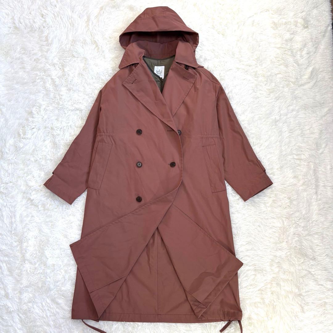 ルーニィ 40th記念モデル ロングコート ライナー付き ピンクブラウン M