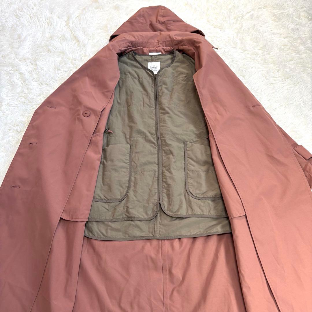 ルーニィ 40th記念モデル ロングコート ライナー付き ピンクブラウン M