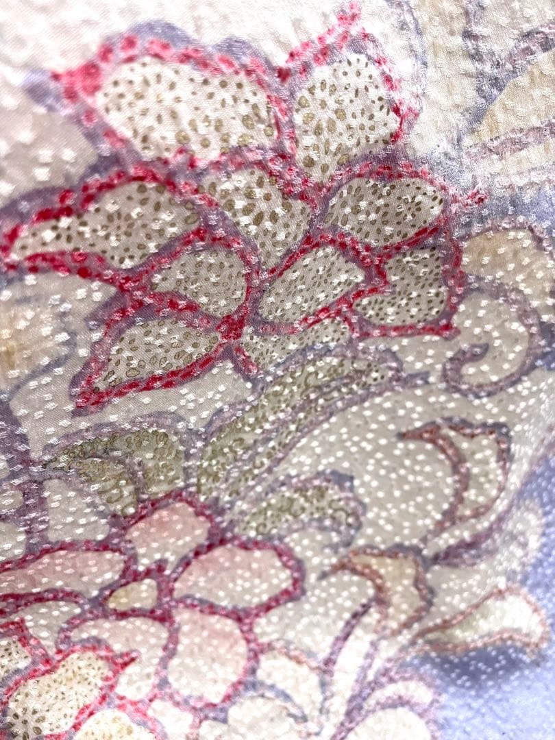 絞り 染め ブルーラベンダー 付け下げ訪問着 紋なし