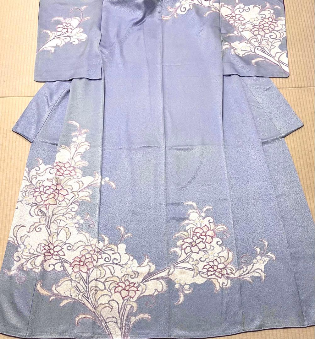 絞り 染め ブルーラベンダー 付け下げ訪問着 紋なし