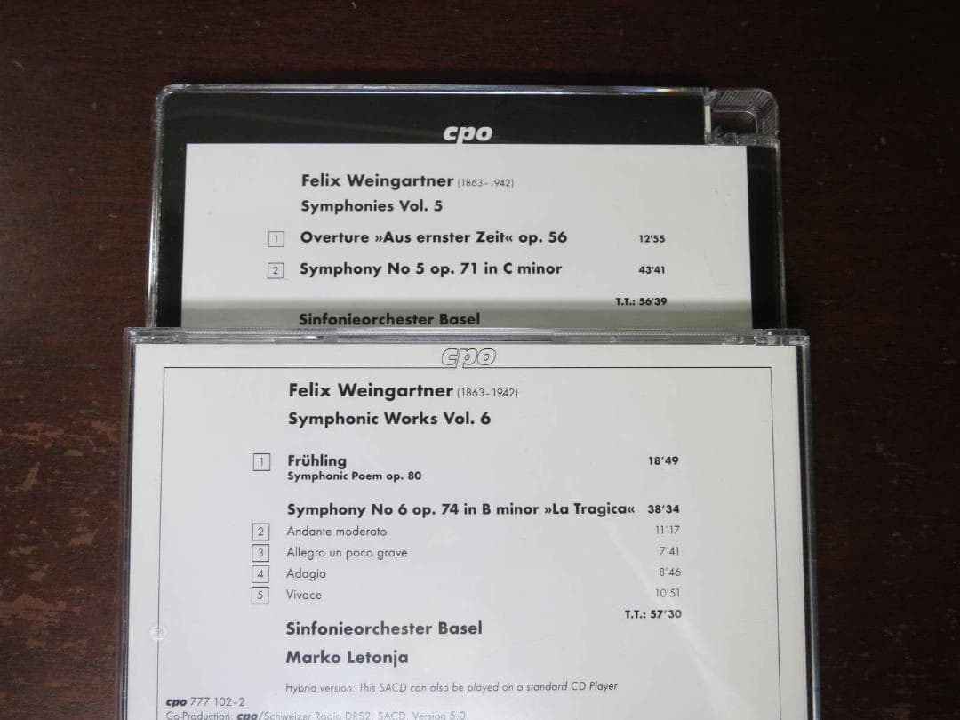 ワインガルトナー　交響曲第１～６番＆管弦楽作品集　CD６枚セット　希少良品
