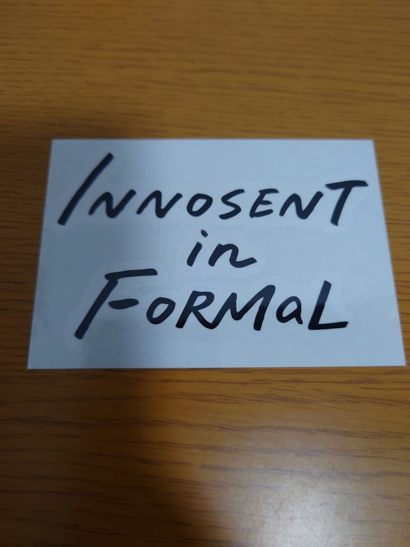 【サイン入・ステッカー付】INNOSENT in FORMAL / CIRCUS