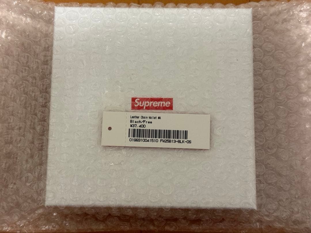 【最安値】 Supreme Leather Chain Wallet Black