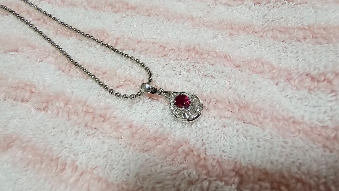 【KEIKO】ルビー0.3ct ダイヤ0.14ct PT900 ペンダント