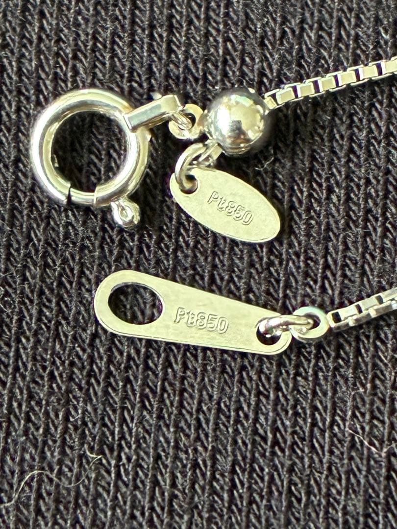 新品　Pt850 プラチナベネチアンネックレスチェーン 45㎝　幅約0.7㎜