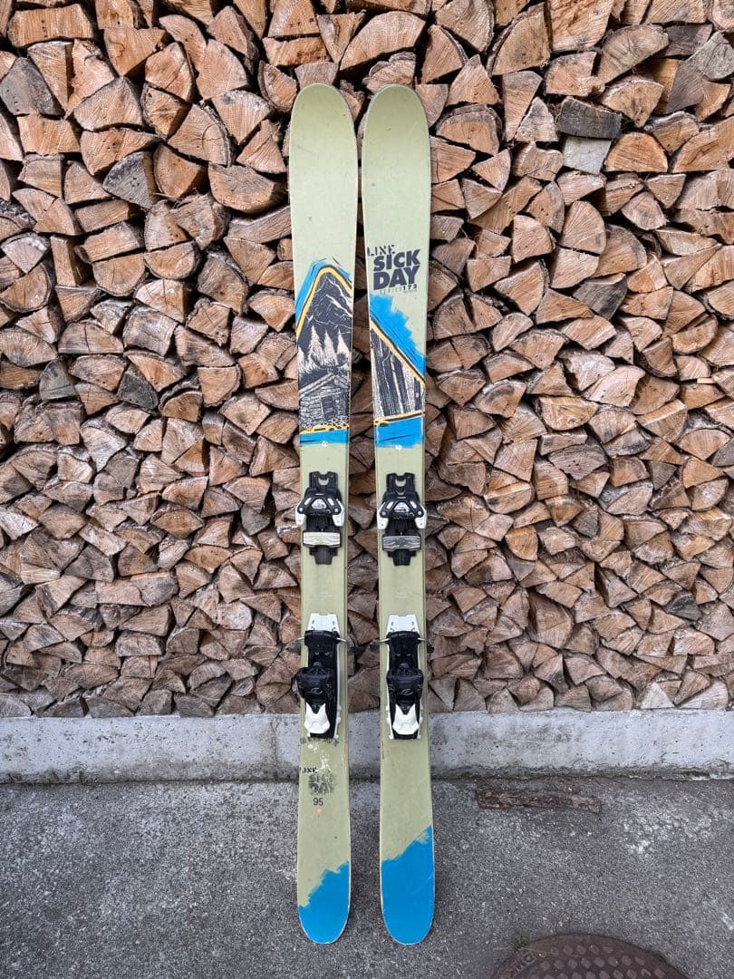 LINE Sick Day ツインチップスキー 板 ビンディング付き