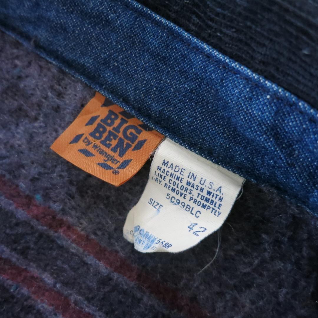 42 BIG BEN デニムカバーオール USA製 ブランケット